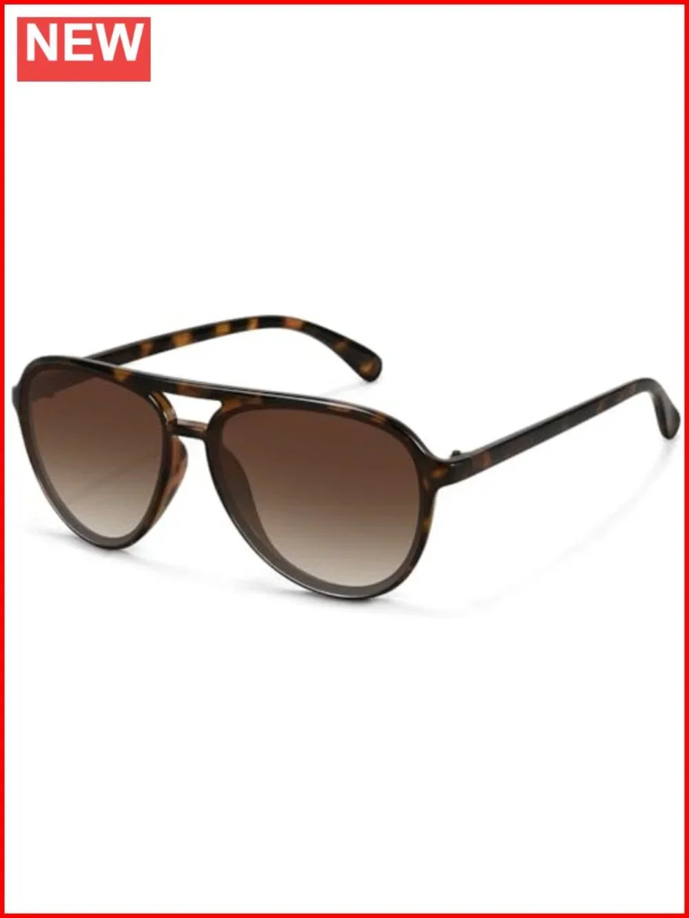 Retro Aviator Sunglasses Double Bridge UV Protection Unisex